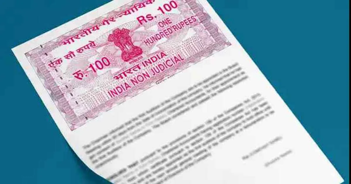 100 rs stamp paper india