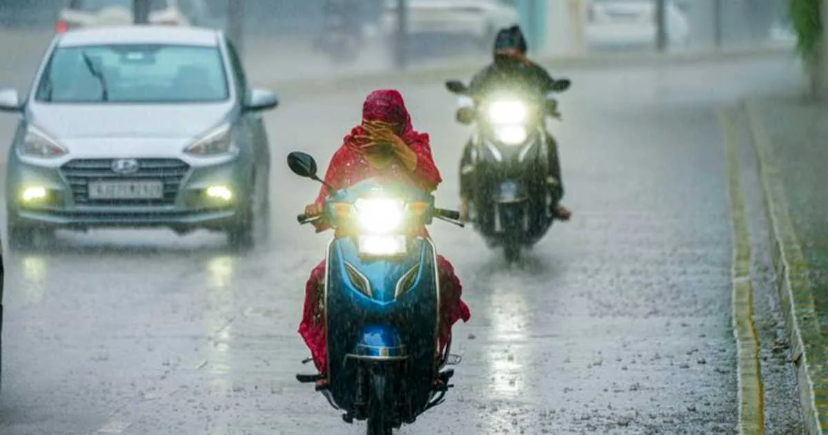 rain bike scooty riding