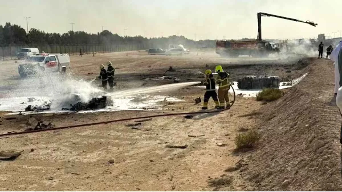 tejas crash dubai air show